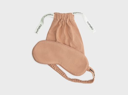 Yumeko Slaapmasker jersey perfect peach 100% biologisch en fairtrade katoen, jersey katoen (gebreid)
