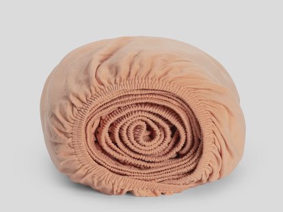 Yumeko Hoeslaken jersey perfect peach 100% biologisch en fairtrade katoen, jersey katoen (gebreid)