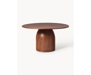 Ronde eettafel Nelly met groefstructuur, in verschillende formaten