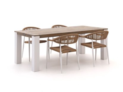 Manifesto Belpasso/ROUGH-X 200cm dining tuinset 5-delig stapelbaar - Laagste prijsgarantie!