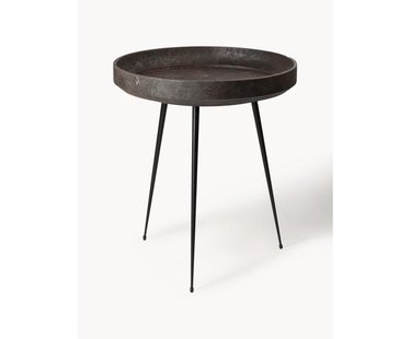 Ronde bijzettafel Bowl van eikenhout, handgemaakt