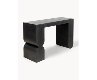 Handgemaakte houten console Curve