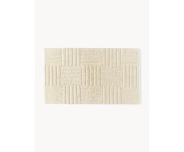 Badmat Tianna met hoog-laag structuur, antislip