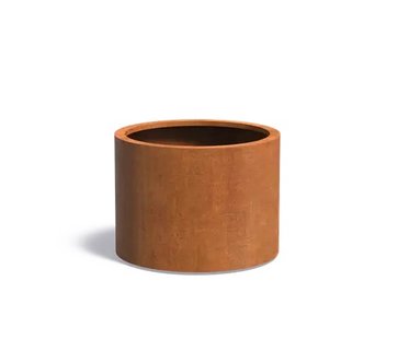 Cortenstaal plantenbak CIRCUM met wielen 80x60cm.