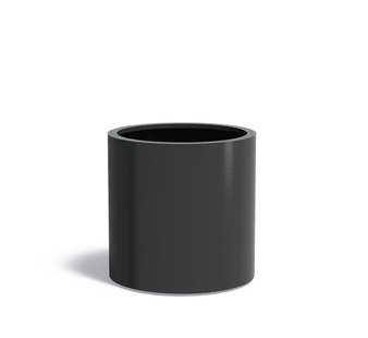 Aluminium plantenbak CIRCUM met wielen 80x80cm.