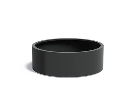 Aluminium plantenbak CIRCUM met wielen 120x40cm.