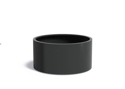 Aluminium plantenbak CIRCUM met wielen 120x60cm.