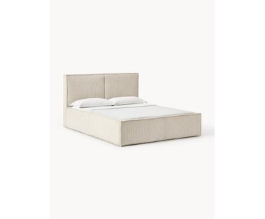 Corduroy gestoffeerd bed Dream met opbergruimte