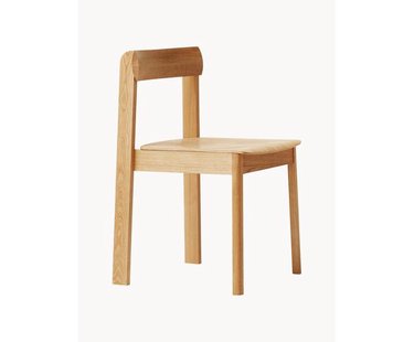 Stapelbare stoelen Blueprint van eikenhout, 2 stuks