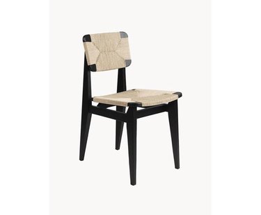 Houten stoel C-Chair van eikenhout met gevlochten zitvlak