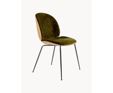 Fluwelen stoel Beetle met zitvlak