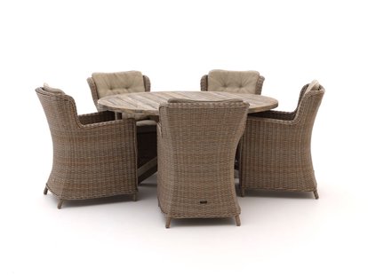 Intenso Milano/ROUGH-Y ø 150cm dining tuinset 6-delig - Laagste prijsgarantie!