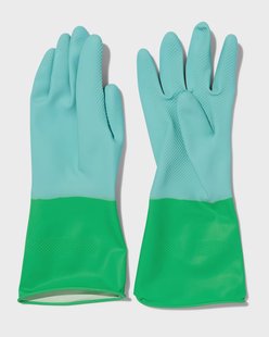 HEMA Huishoudhandschoenen latex blauw L (8-8.5)