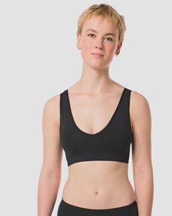 HEMA Top zonder beugel naadloos zwart (zwart)