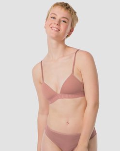 HEMA Voorgevormde bh zonder beugel katoen lichtbruin (lichtbruin)