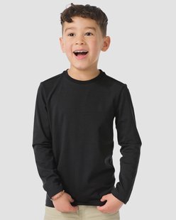 HEMA Kinder basis t-shirts stretch katoen - 2 stuks zwart (zwart)