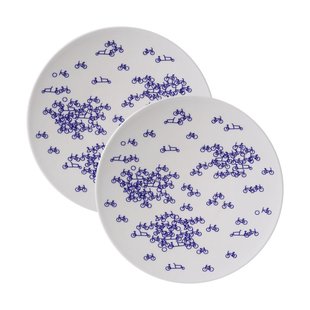 Gebaksbord De Blauwe Fiets 2 st.