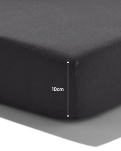 HEMA Splittopper hoeslaken 160x200/220cm jersey donkergrijs (donkergrijs)