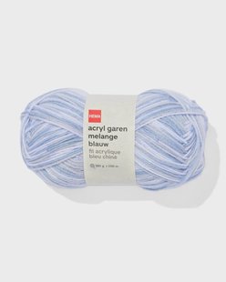HEMA Acryl garen blauw melange 100gram 250meter