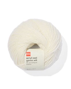 HEMA Acryl-wol garen wit 100gram 165meter