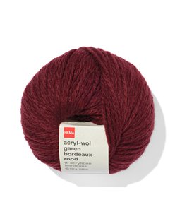 HEMA Acryl-wol garen bordeaux rood 100gram 165meter
