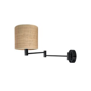 Euluna Wandlamp Solo, cilinder, jute licht