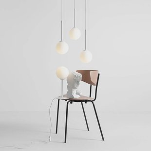 ALDEX Hanglamp Joel, rond, wit, 3-lamps