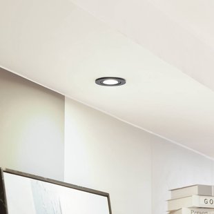 Arcchio LED downlight Eliar rond zwart CCT zwenkbaar