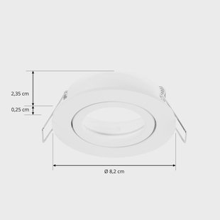 Arcchio downlight Zyron, wit, Ø 8,2 cm