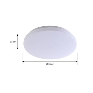 Lindby LED buiten plafondlamp Kirkola, 4000 K, Ø 34 cm, wit