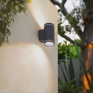 Lindby Smart LED buiten wandlamp Valtin CCT RGB Tuya IP54