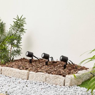 Lindby Smart LED buitenspot Nymo, CCT, RGB, Tuya, set van 3