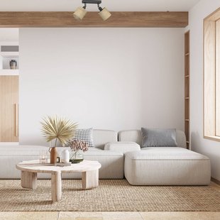 Luminex Plafondspot Adeline jute kappen 2-lamps lang