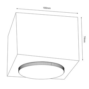 Envostar Ernest Downlight GX53 van hout, hoekig