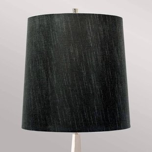 Elstead Vloerlamp Ascent, gepolijst nikkel, zwarte kap