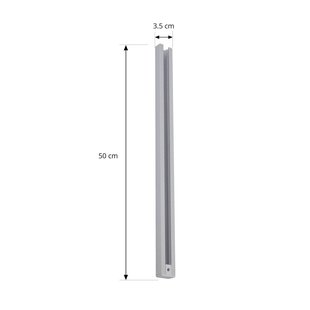 Lindby Linaro stroomrail, 50 cm, wit, 1-fase railsysteem