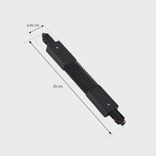Lindby Flex-connector Linaro, zwart, 1-fase railsysteem