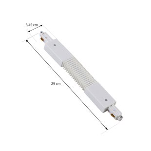 Lindby Flex-connector Linaro, wit, 1-fase railsysteem