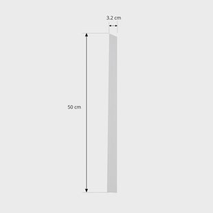 Lindby afdekhoes Linaro, wit, 1-fase railsysteem, 50 cm