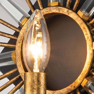 Elstead Wandlamp Sun King, afwerking in goudkleurige folie