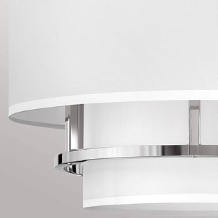 HINKLEY Hanglamp Graham Duo Mount 3-lamps Ø 40,6cm gepolijst nikkel