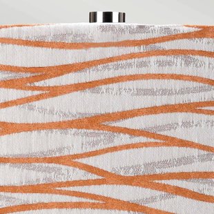 Elstead Tafellamp Milo, nikkel-wit/oranje