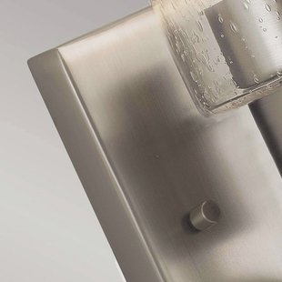 KICHLER Deryn wandlamp met helder glazen kap, antiek grijs