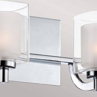 QUOIZEL Kolt IP44 wandlamp met dubbele glazen kap, 2-lamps uitvoering