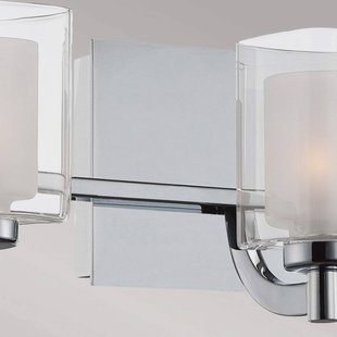 QUOIZEL Wandlamp Kolt IP44 met dubbele glazen kap, 3-lamps