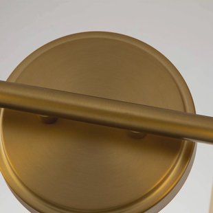 QUOIZEL Wandlamp Swell IP44, 2-lamps, geborsteld messing