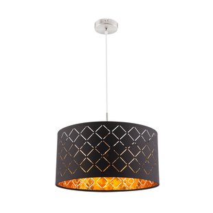 Globo Hanglamp Clark, zwart/goudkleurig, Ø 40 cm Globo Hanglamp Clark, zwart/goudkleurig, Ø 40 cm