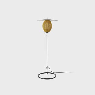 Gubi Satellite buiten vloerlamp, IP65, zwart/ mosterdgoud