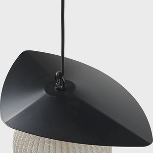 Gubi Satellite buiten hanglamp, 45x27 cm, zwart/crème wit