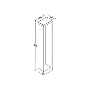 BRUMBERG LED tuinpadverlichting Addia, grafiet, IP54, hoogte 60 cm